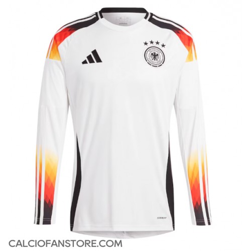 Maglia Calcio Germania Prima Divisa Europei 2024 Manica Lunga